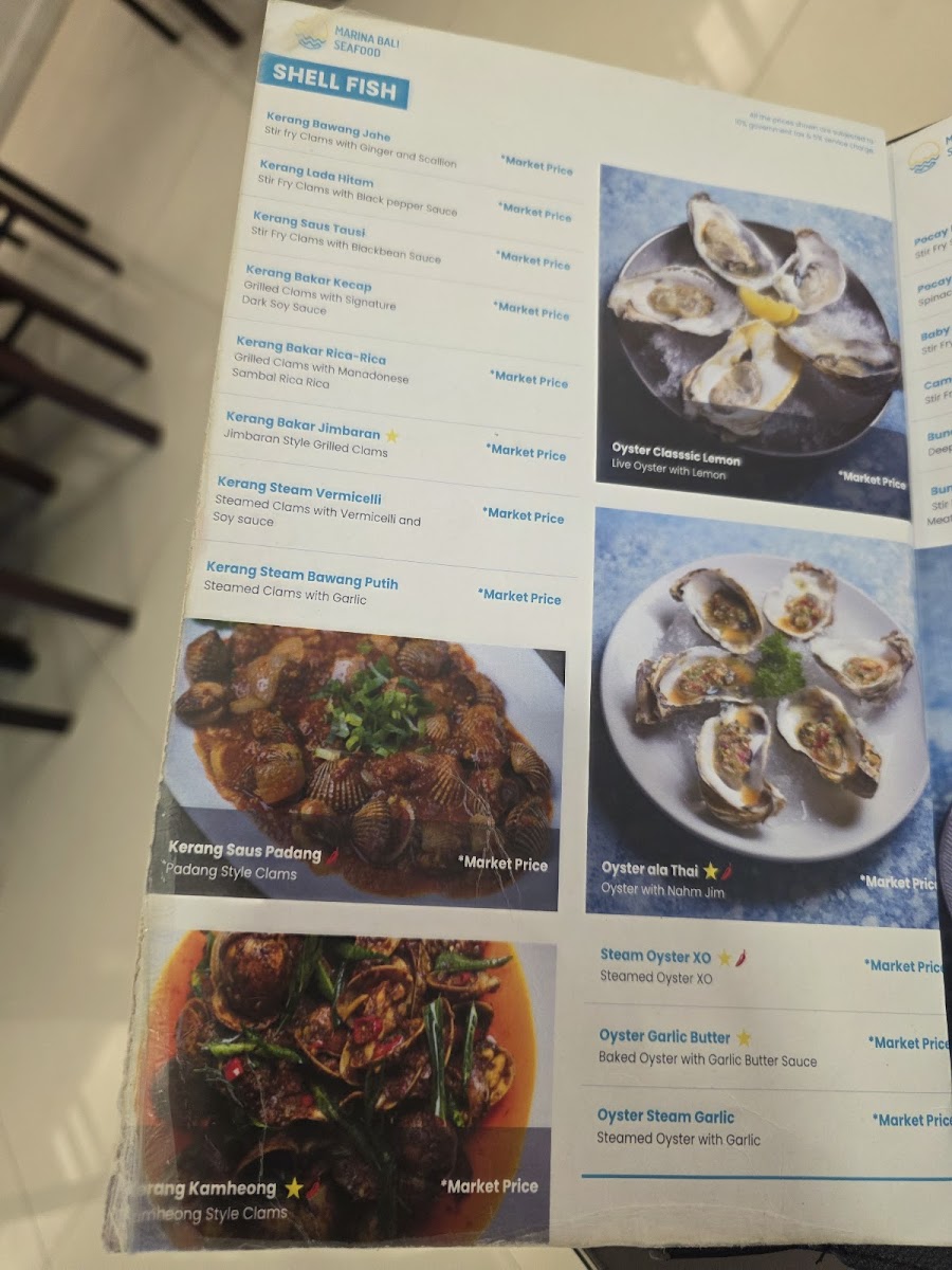 Marina Bali Seafood Menu - Image 6
